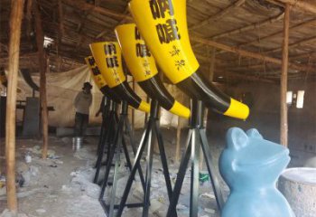 噴泉雕塑廠家，不銹鋼吶喊噴泉雕塑制作