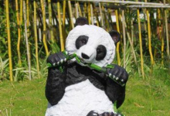 店門口熊貓雕塑供應 創意動漫雕塑 仿真雕塑擺件