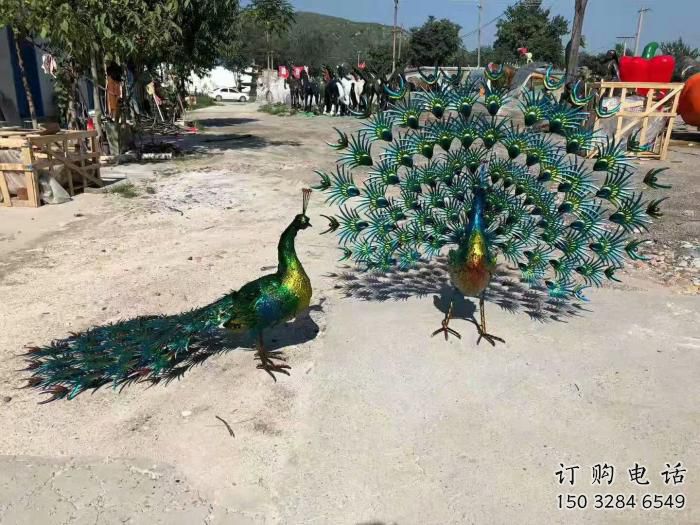 提供店門口孔雀雕塑 創意飛鳥雕塑 仿真擺件