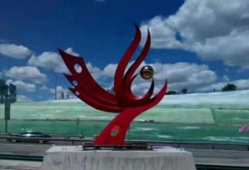 承接城市鳳凰雕塑 風景區彩繪雕塑 抽象擺件