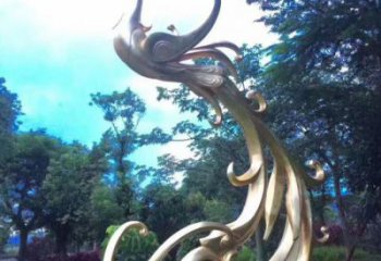 預定古銅色鳳凰雕塑廠家 大型城市雕塑 商業街擺件