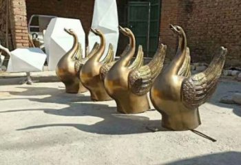 定制大型天鵝雕塑 門口創意雕塑 售樓處小品