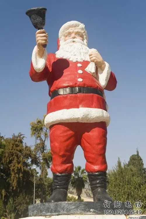 大型不銹鋼圣誕老人雕塑 步行街卡通雕塑 動漫擺件