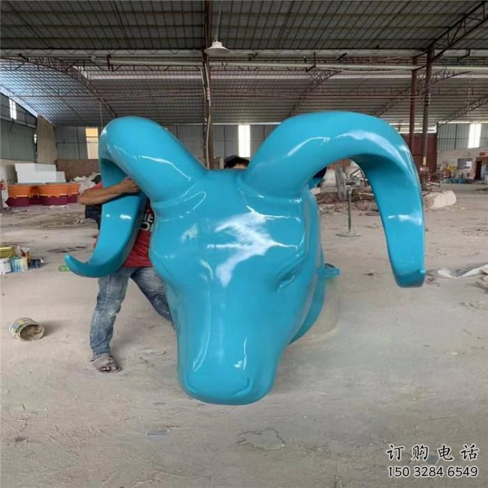 店門口不銹鋼牛頭雕塑 創意景觀雕塑 仿真雕塑擺件