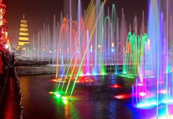 選定噴泉雕塑，燈光數(shù)控效果，公園廣場大型雕塑