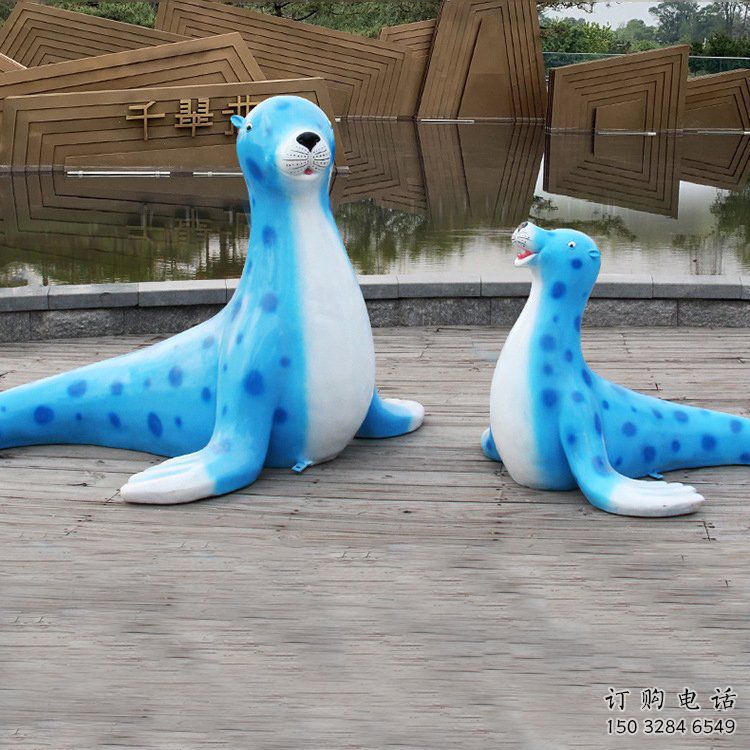 供應仿真海豹雕塑 酒店公園雕塑 風景區擺件