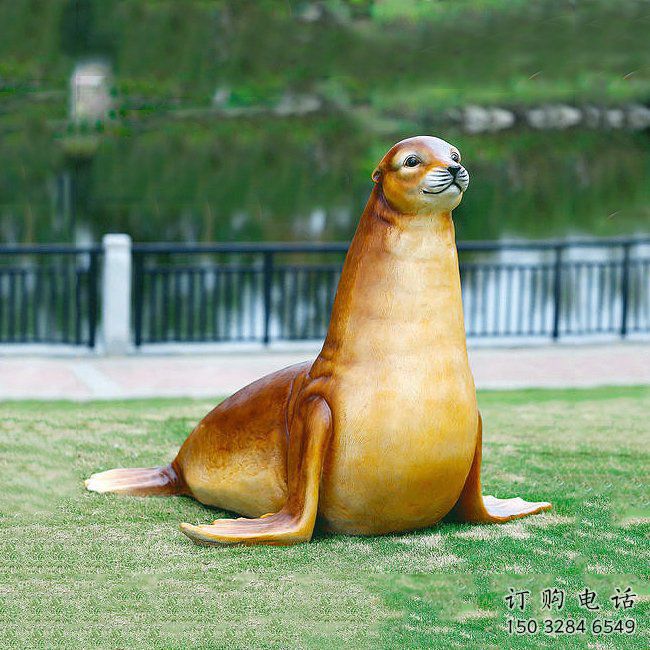園林海豹雕塑價格 城市廣場雕塑 步行街擺件