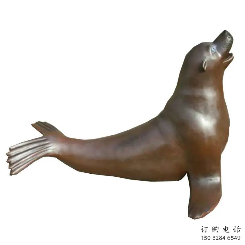 定制園林海豹雕塑 田間彩繪雕塑 仿真擺件
