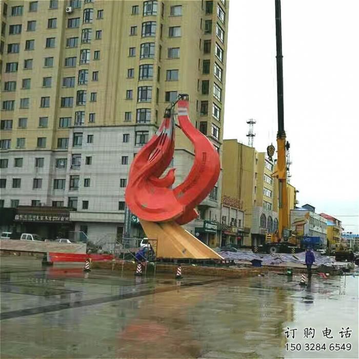 河北廣場鳥類雕塑，動物擺件，仿古工藝