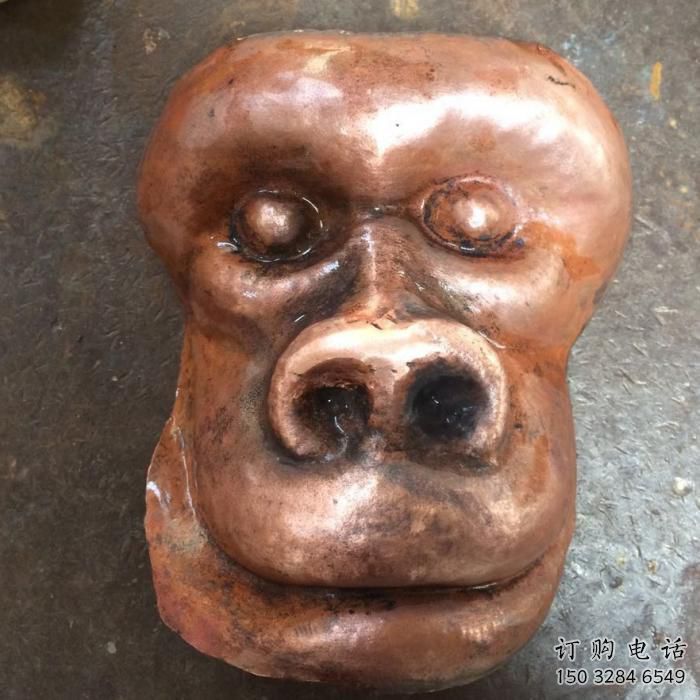 安徽校園猩猩雕塑，動(dòng)物題材，仿古工藝