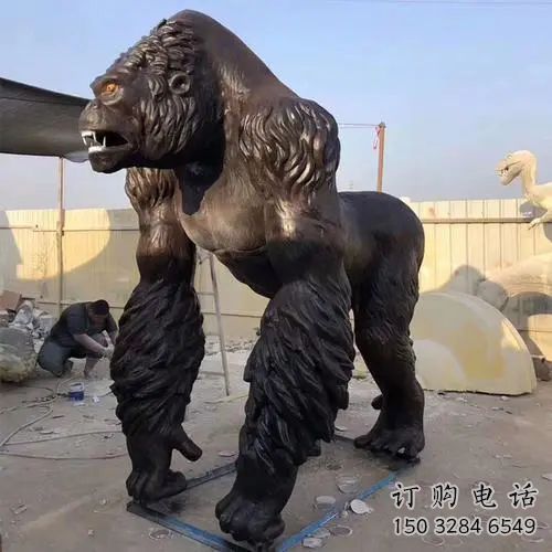 湖南抽象黑猩猩雕塑 店門口彩繪雕塑 步行街擺件