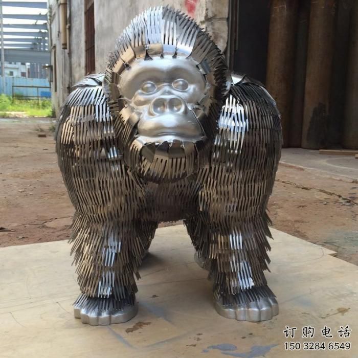 云南售樓處黑猩猩雕塑 商業(yè)街仿真雕塑 動(dòng)物擺件