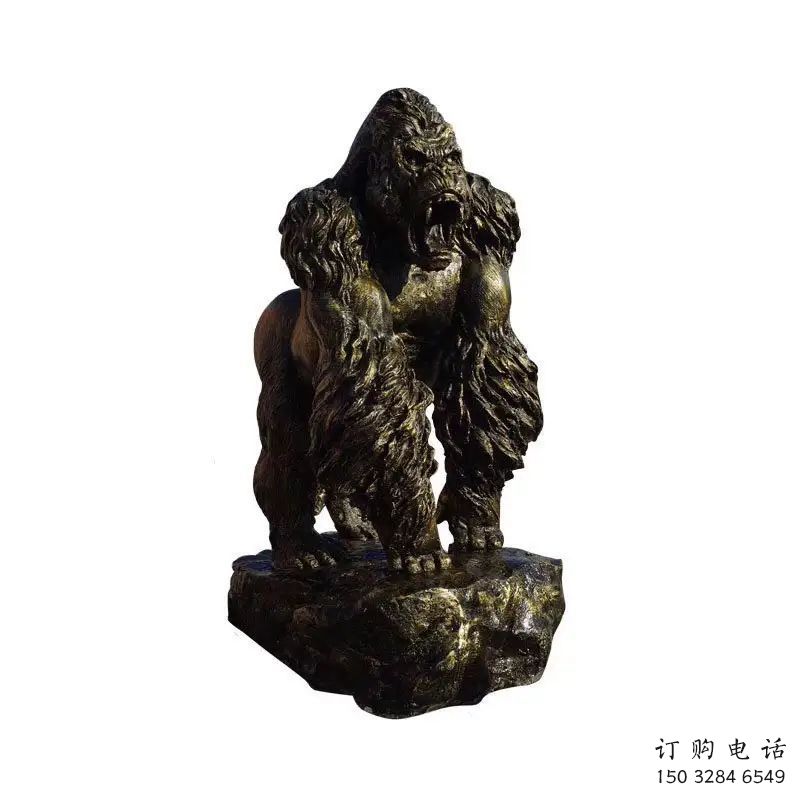 西藏庭院黑猩猩雕塑 城市古銅色雕塑 音樂小品
