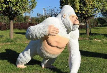 內(nèi)蒙古庭院猩猩雕塑，現(xiàn)代小品，彩繪工藝