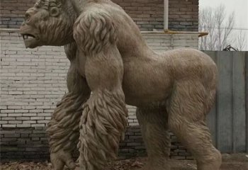 四川幾何黑猩猩雕塑 庭院仿真雕塑 彩繪擺件