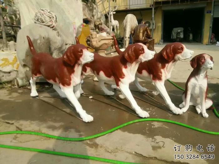 田間狗雕塑 彩繪仿真雕塑 園林擺件