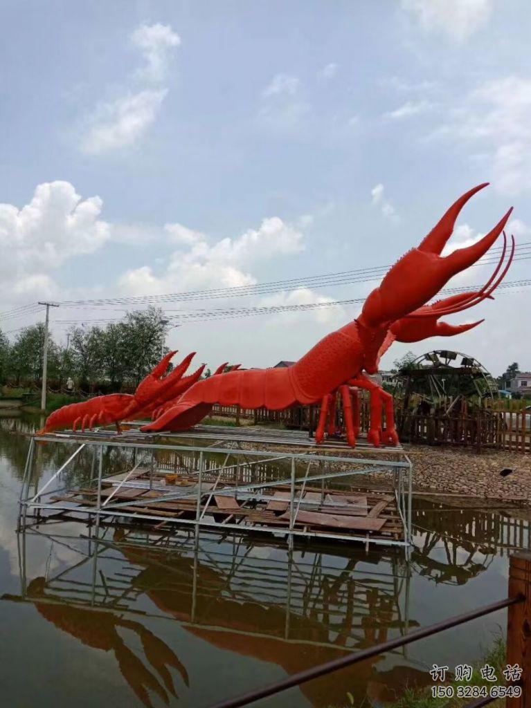 定制商場龍蝦雕塑 仿真動物雕塑 店門口小品