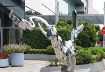 定制飯店貓咪雕塑，鍍金歐式雕塑，鍍金工藝