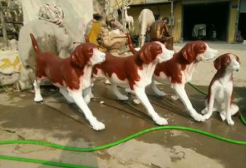 田間狗雕塑 彩繪仿真雕塑 園林擺件