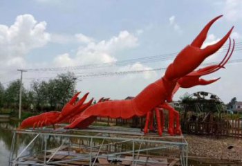 定制商場龍蝦雕塑 仿真動物雕塑 店門口小品