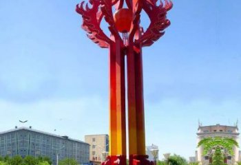 加工街道精神堡壘雕塑 現(xiàn)代景觀標牌雕塑 彩繪標識雕塑