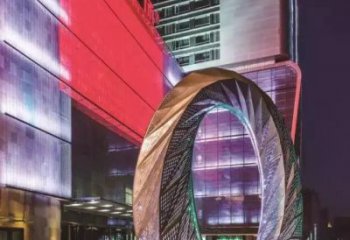 定制街頭精神堡壘雕塑 大型別墅區標識雕塑 鋼管文化雕塑