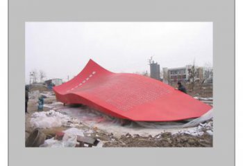 訂購小區紅旗雕塑廠，拉絲黨建雕塑，抽象效果