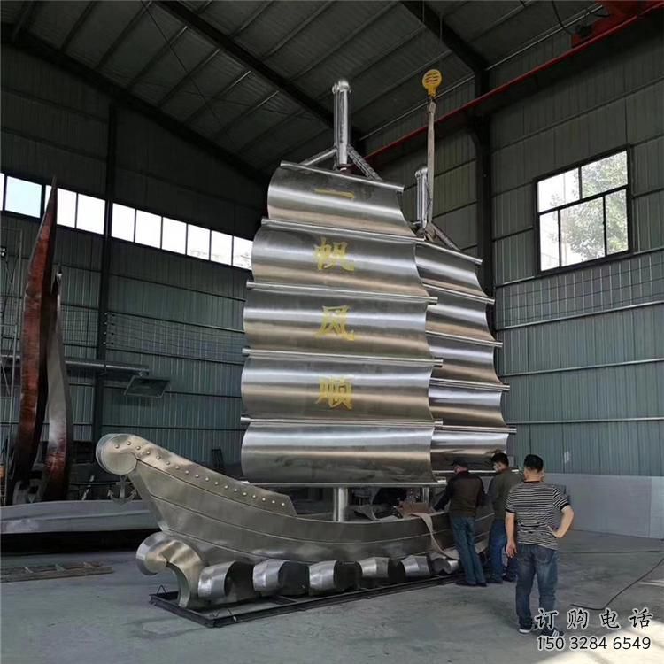 景區帆船雕塑常用，鍍金歐式雕塑，鐵藝材質