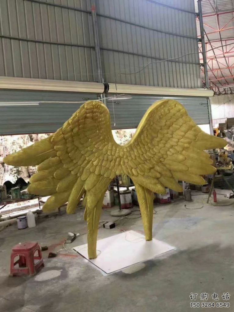 翅膀雕塑廠家，鏤空景觀雕塑，抽象效果