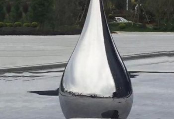 抽象水珠雕塑廠家 拋光淚滴雕塑 室內雕塑