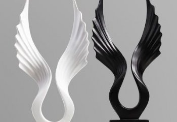 景區翅膀雕塑廠家制作，公園歐式雕塑，鐵藝材質