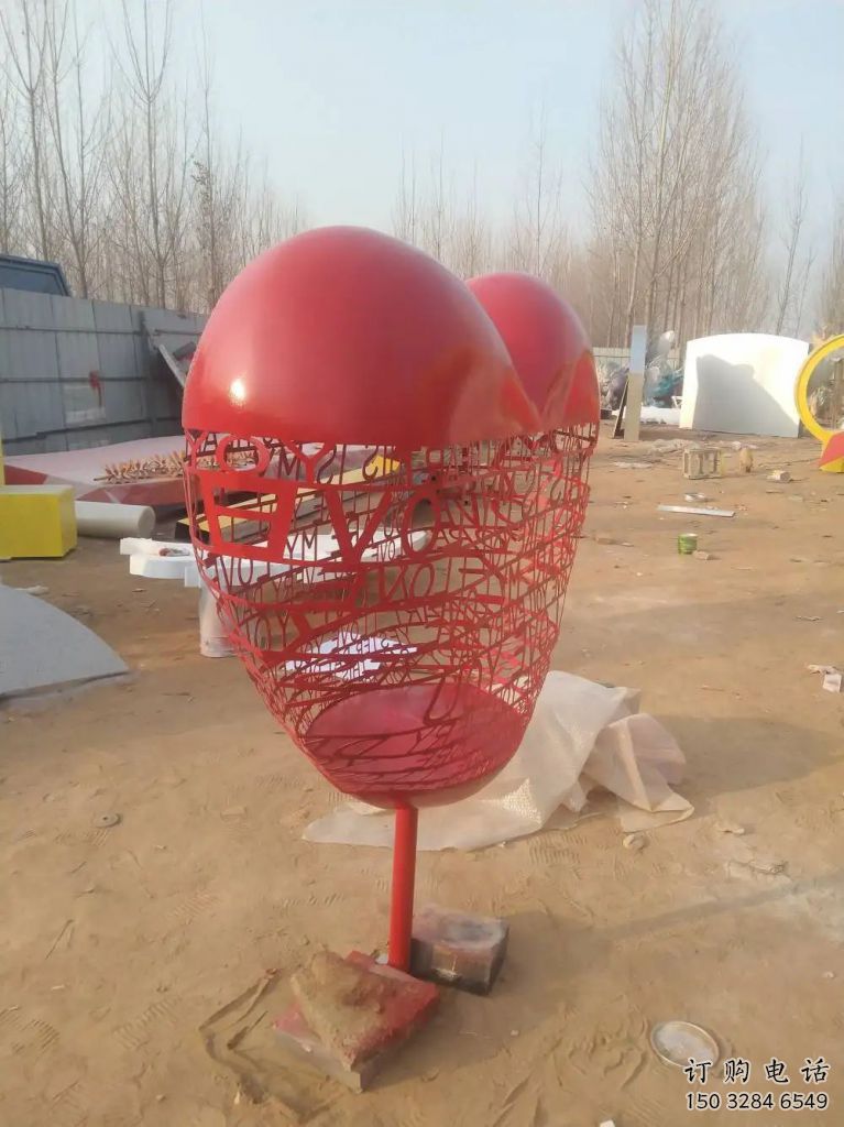 公園愛心雕塑生產(chǎn)商 戶外愛情雕塑 抽象雕塑