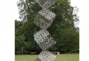 彩繪魔方雕塑廠家 懸空餐飲店擺件 街頭不銹鋼雕塑