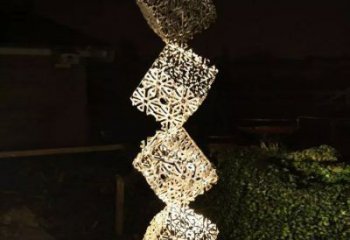 選用抽象魔方雕塑廠家 啞光景觀小品 室內雕塑