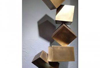 指用創(chuàng)意魔方雕塑廠家 啞光景觀小品 公園雕塑