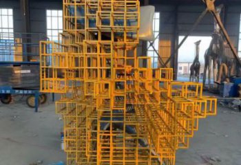 生產(chǎn)景觀魔方雕塑 彩繪剪紙小品 校園雕塑制作