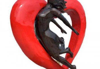 步行街愛心雕塑廠家 游樂場愛情雕塑 鑄造雕塑