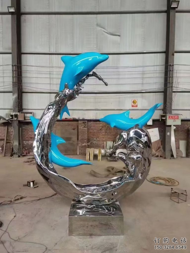 浪花雕塑廠家，抽象藝術造型，戶外廣場小品