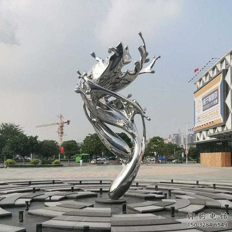 步行街浪花雕塑生產(chǎn)廠家 游樂場海浪雕塑 鑄造波浪雕塑