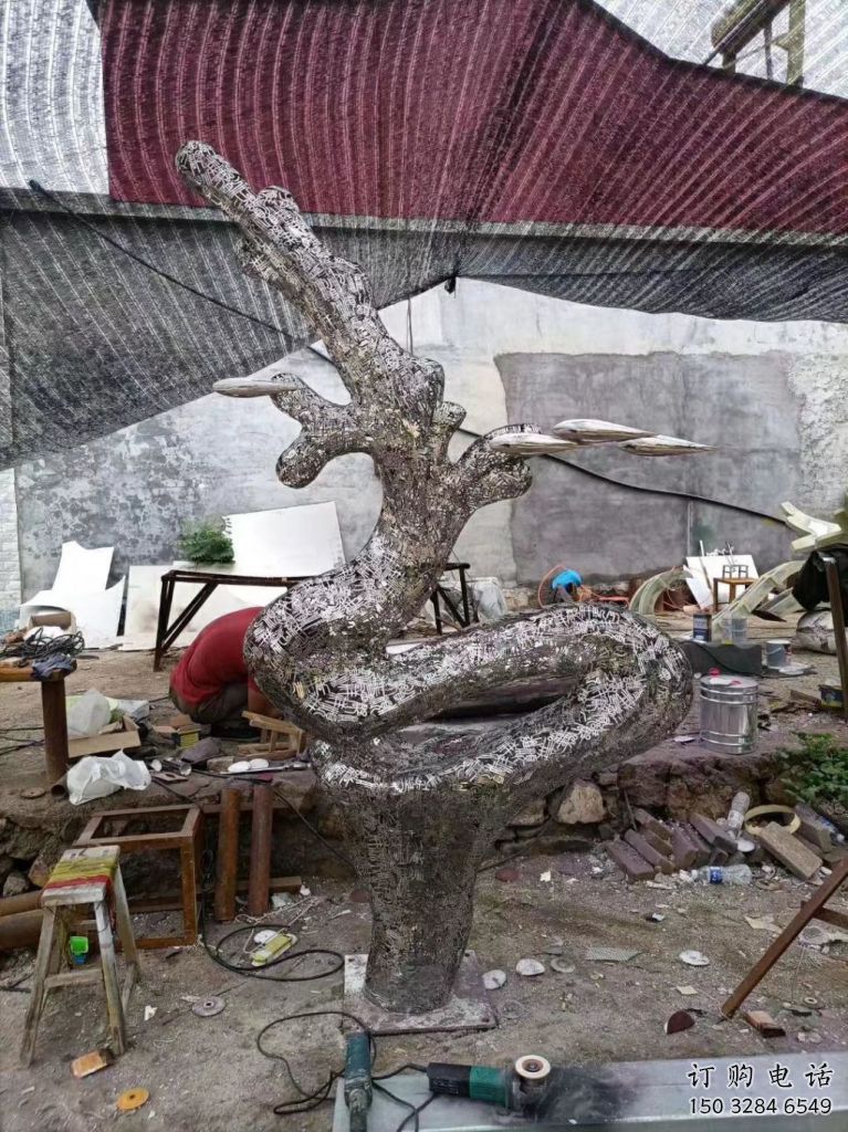 通用房地產(chǎn)浪花雕塑 剪影海浪雕塑 鍛造波浪雕塑