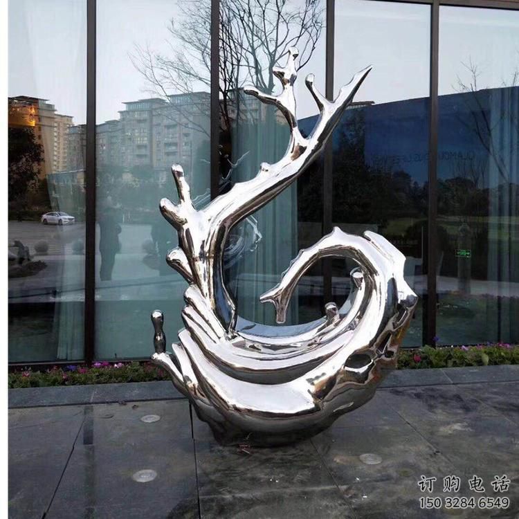 街道浪花雕塑定制廠家 現(xiàn)代海浪雕塑 彩繪波浪雕塑