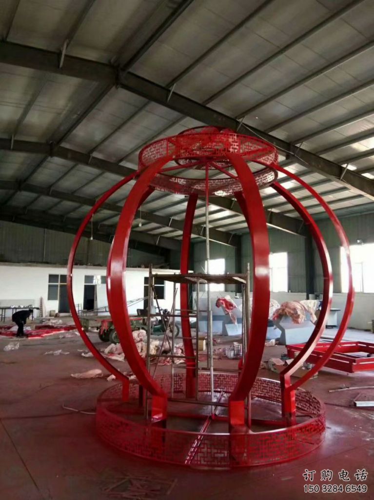 預定創意燈籠雕塑 啞光雕塑 公園雕塑