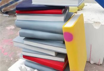 書雕塑廠家，重疊造型結構，公園戶外不銹鋼雕塑 (1)