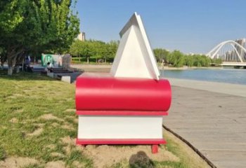 書雕塑廠家，重疊造型結構，公園戶外不銹鋼雕塑 (10)