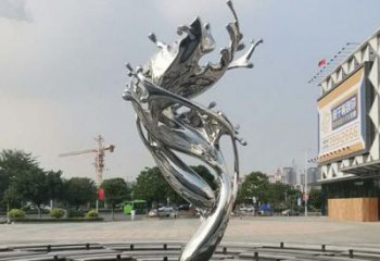 步行街浪花雕塑生產廠家 游樂場海浪雕塑 鑄造波浪雕塑