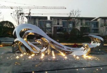 預(yù)定大型商場(chǎng)浪花雕塑 仿真海浪雕塑 鏡面波浪雕塑生產(chǎn)