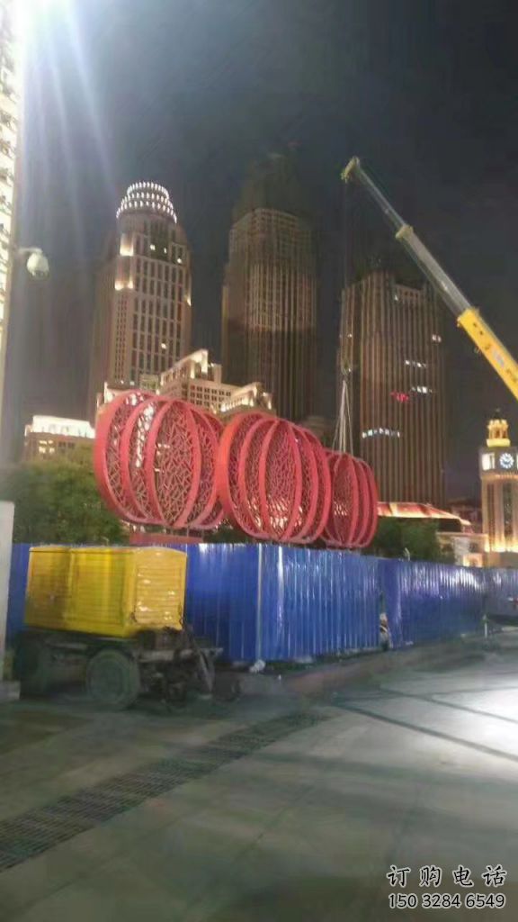 鑄造燈籠雕塑廠家體現 中式村口雕塑 景觀不銹鋼雕塑