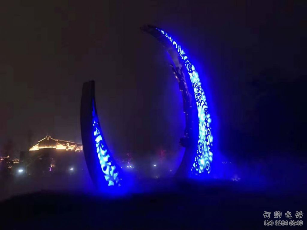 房地產(chǎn)月亮雕塑制作廠家，仿古景觀雕塑，噴砂制造