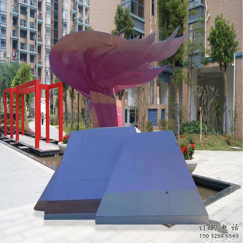 村口火焰雕塑加工廠家 啞光景觀擺件 公園雕塑