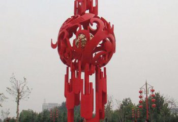 鋼管燈籠雕塑供應(yīng)商 異形噴水雕塑 農(nóng)村雕塑制作